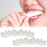 Two pairs of temporarily adjustable smile aids