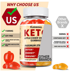 Regio Keto ACV Gummies packaging closeup with vegan and gluten free cues