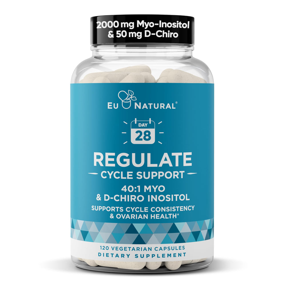 Regulate Cycle Support bottle and label – 120 vegan capsules