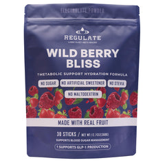 Regulate Wild Berry Bliss stick-pack for on-the-go hydration with clean, sugar-free sweetness