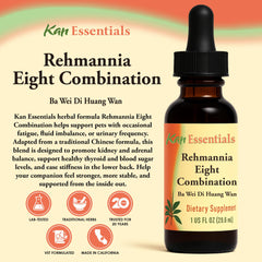 Close-up of Rehmannia Eight ingredients including astragalus, licorice, and ginseng.