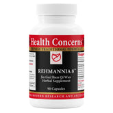 Front view of Health Concerns Rehmannia 8 bottle