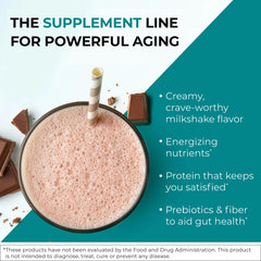 Reignite Wellness chocolate-flavor shake glass showcasing inviting taste.