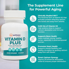 Label highlighting 2000 mcg Vitamin K2 MK4