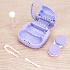 Inside view of ReignSword white and purple contact lens case