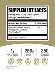 Reishi Mushroom Extract Powder packaging from BulkSupplements