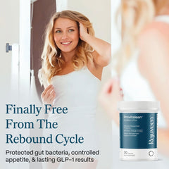 Rejuveen Provitalean probiotic blend capsules close-up suggests gut-friendly wellness.