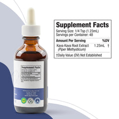 Label showing 144 servings of Kava Kava supplement