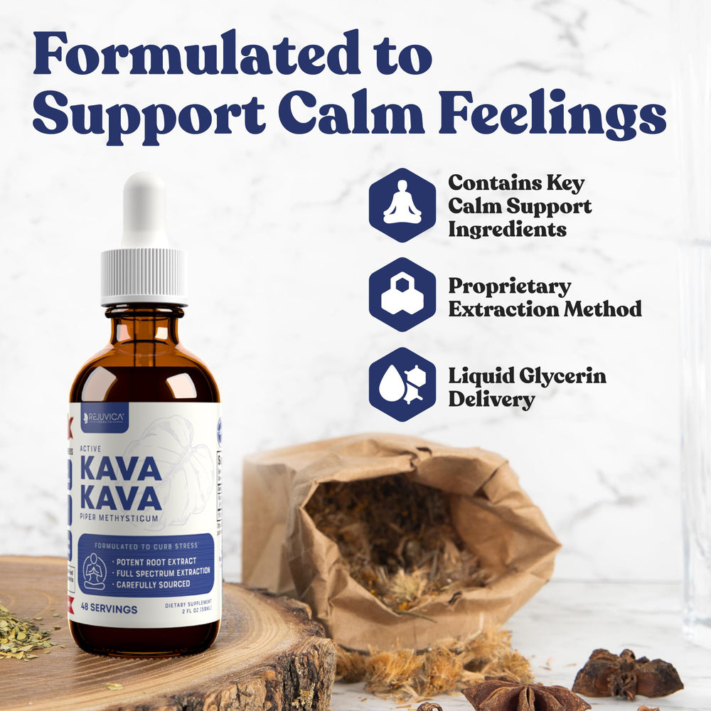 Dropper dispensing Active Kava Kava liquid extract
