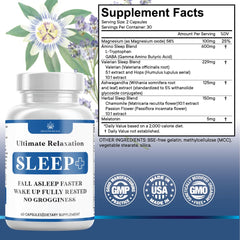 Close-up of Sleep Aid bottle showing melatonin and magnesium
