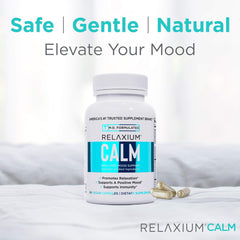 Relaxium Calm box showing Made in USA and FDA-inspected facility icons