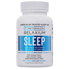 Front packaging of Relaxium Sleep Aid with 60 vegan capsules