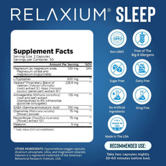 Relaxium Sleep Aid packaging box and bottle