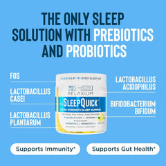 Gluten-free and drug-free Relaxium Sleep Quick Gummies packaging