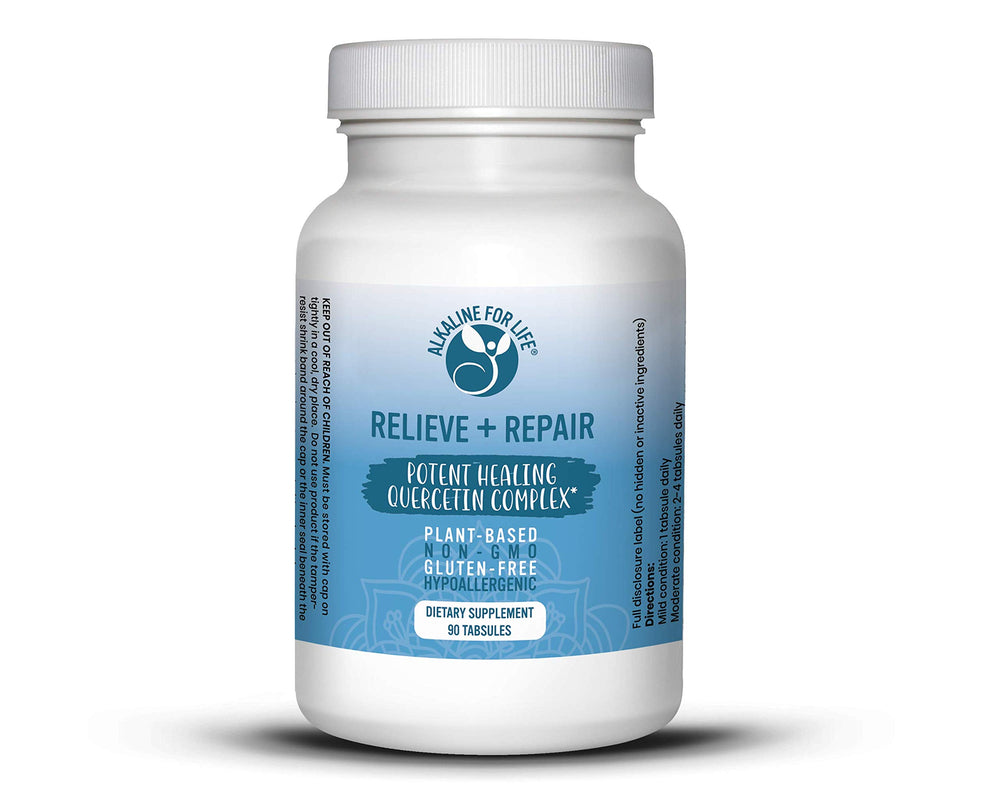 Relieve + Repair Quercetin 1000mg bottle with 90 tabs