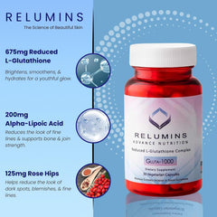 Gluta 1000 bottle and capsules