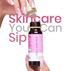 Relumins Hydration Shots 50ml bottle shown with packaging