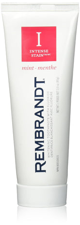 Rembrandt Toothpaste Intense Stain Mint Flavor 3.52 oz Tube Pack 3 - Front View