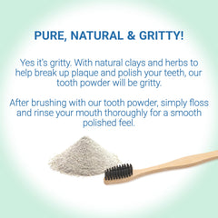 Lifestyle scene of organic oral care product on countertop