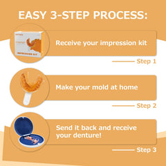 Removable dentures for easy cleaning and daily wear