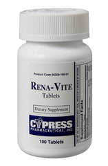 Rena-Vite tablets bottle label showing 100 tablets per bottle