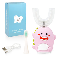 Renaelelife Kids Sonic Electric Toothbrush with pink dinosaur design