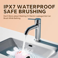 Soft replaceable brush head and ergonomic grip for kids