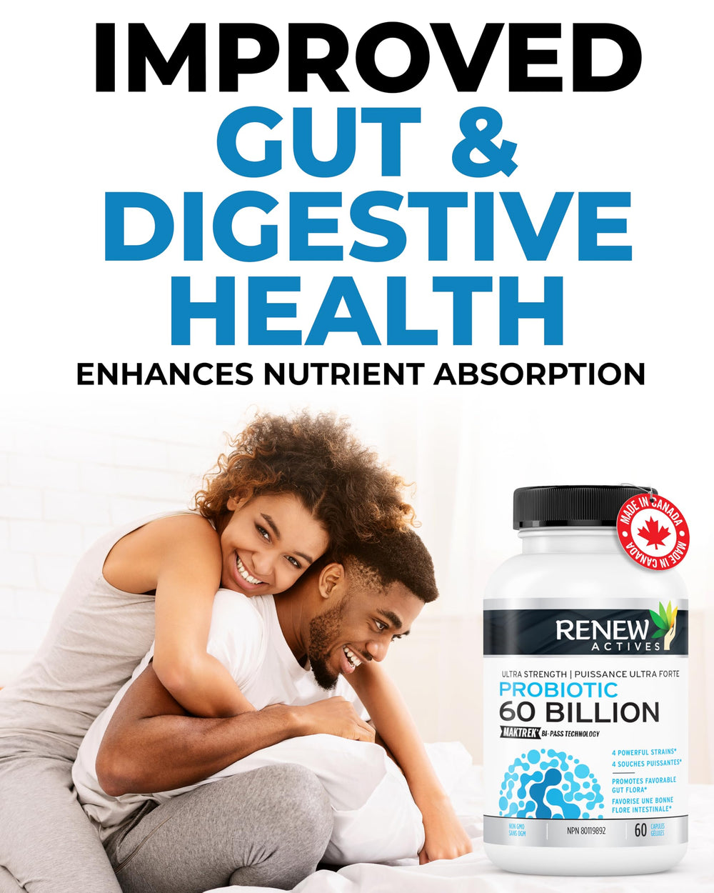 Front view of Renew Actives advanced formula packaging