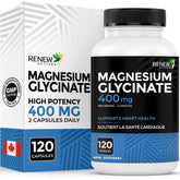 Renew Actives Magnesium Glycinate bottle and label