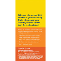 Front label of Renew Life Everyday Probiotic bottle