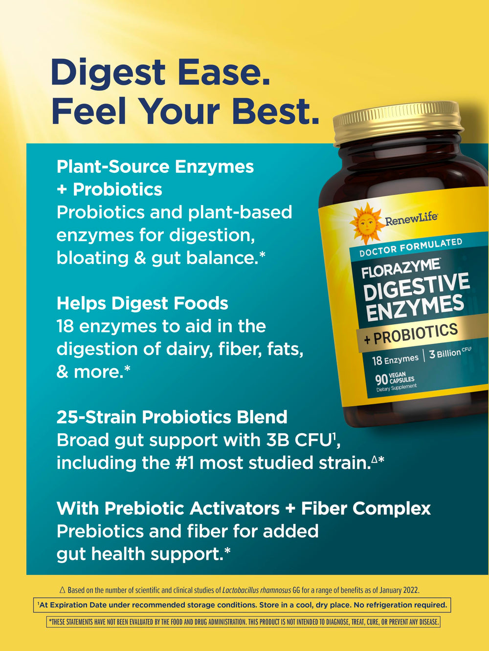 Vegan capsules in the Florazyme bottle