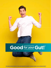 Gut health concept with digestive system illustration