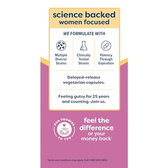 Non-GMO and allergen-free badge shown on the Renew Life bottle