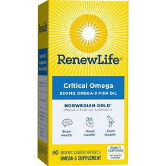 Gluten-free and dairy-free omega-3 supplement packaging