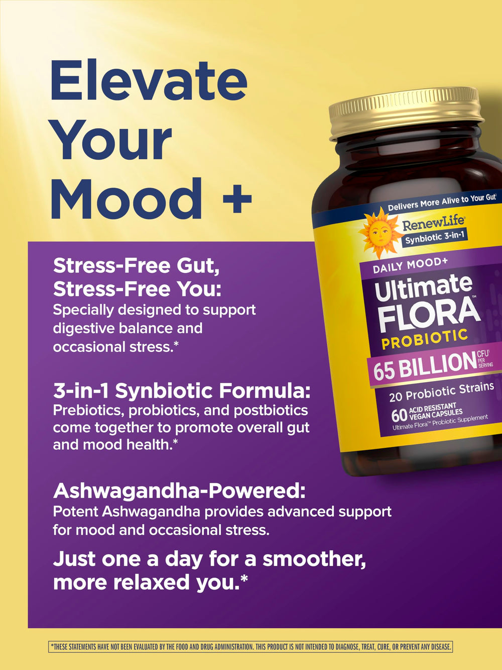 60-count bottle packaging of Renew Life Ultimate Flora Probiotics