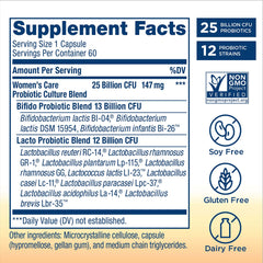 Renew Life Women's Care packaging highlighting dairy, gluten, and soy free formula