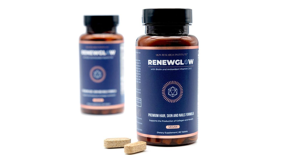 Dermatologist-tested seal and clinical notes for Renewglow