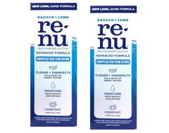 Renu Advanced Formula multi purpose solution 2oz bottle in pack of two front view