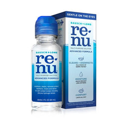 Travel size 2oz bottle of Renu Advanced Formula for on the go