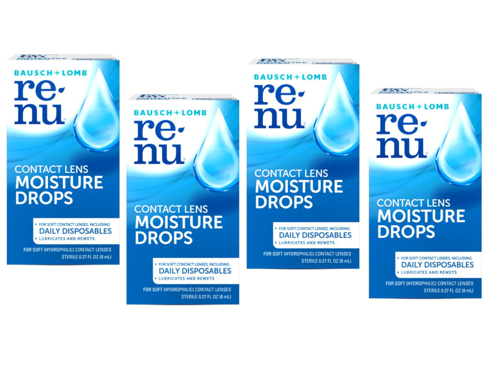 Renu MultiPlus eye drops 8 mL bottle in pack of 4 – product photo