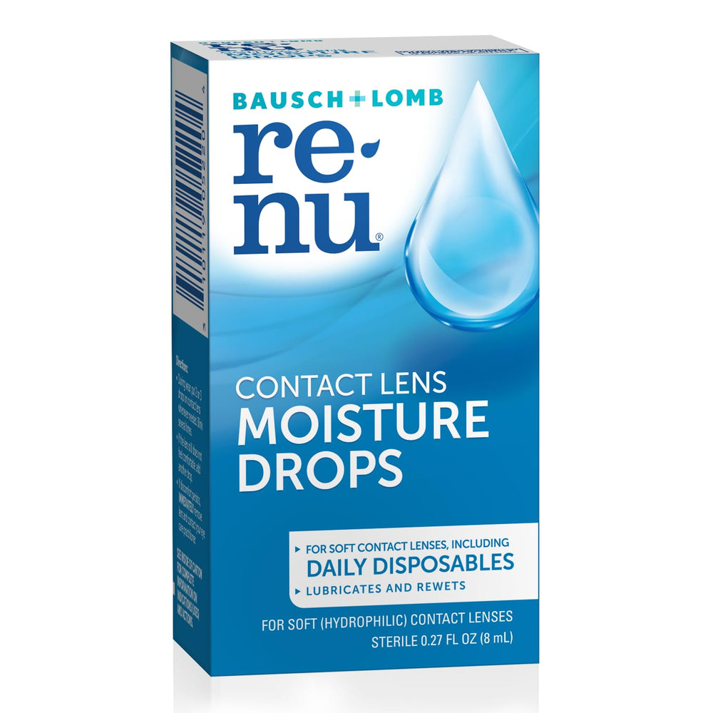 Close-up of Renu MultiPlus 8 mL eye drops bottle label