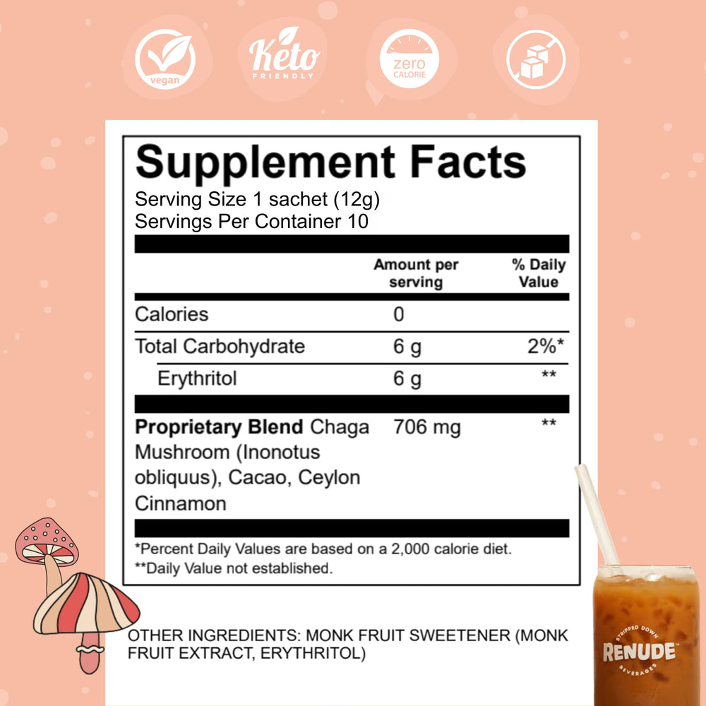 Chagaccino antioxidant blend with energy and immune support