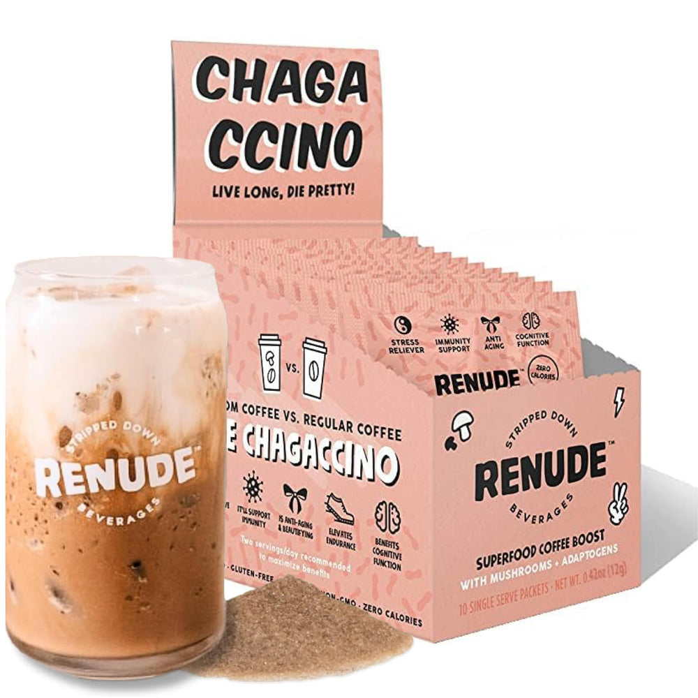 Renude Chagaccino packaging and product shot