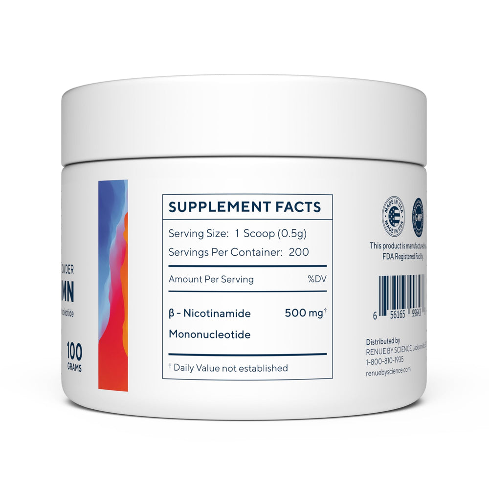 Sublingual NMN powder dissolving in mouth