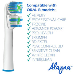 Packaging image showing 12 Oral-B Braun compatible replacement brush heads
