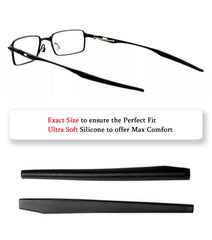 Soft black silicone earsocks compatible with Oakley Mono Shock OX3098