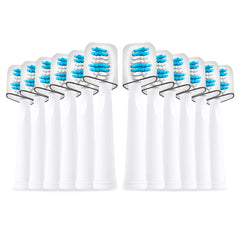 Six-pack white replacement toothbrush heads for Fairywill electric toothbrush