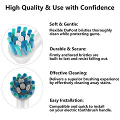 Easy snap-on installation for Oral-B compatible heads