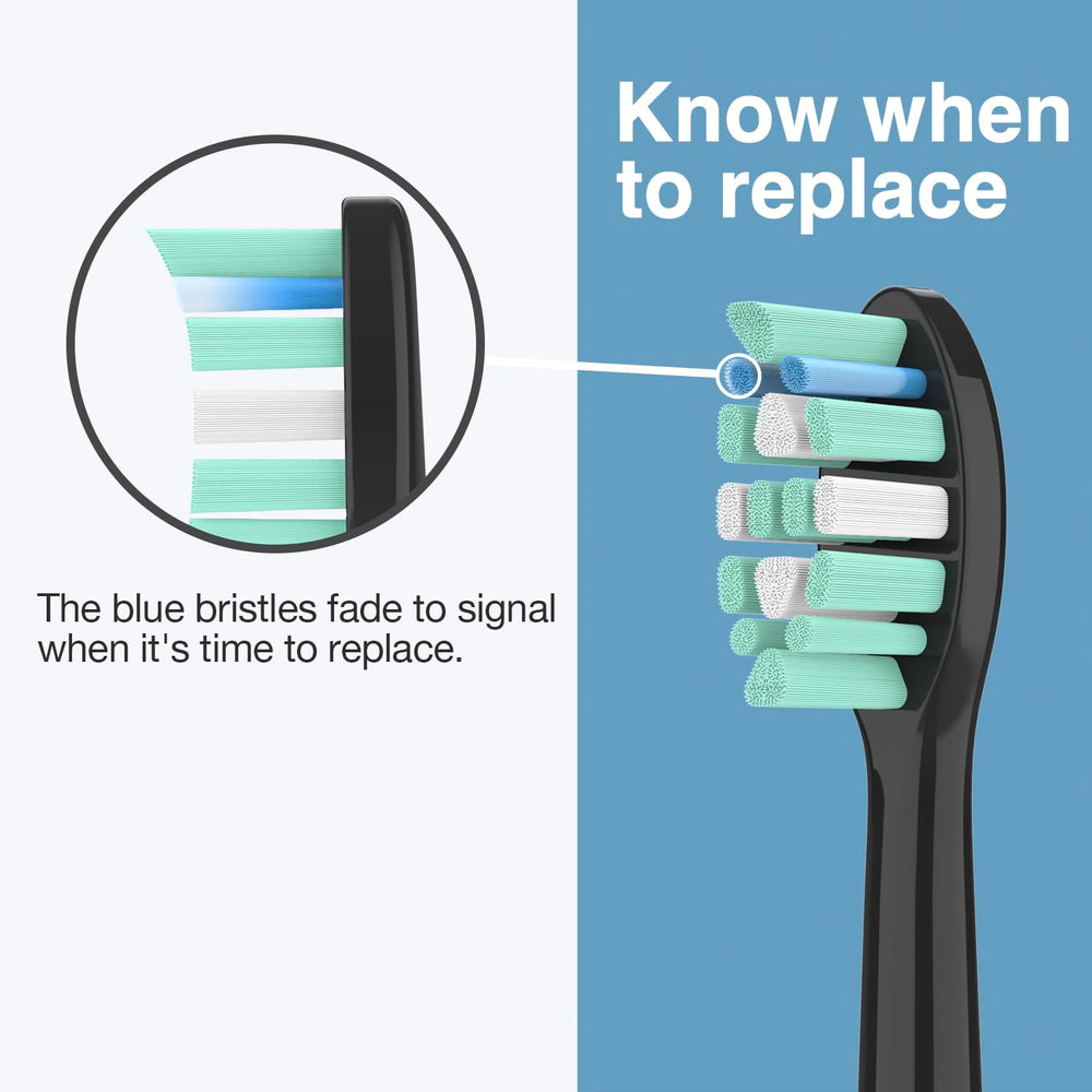 Durable black replacement heads for Philips Sonicare