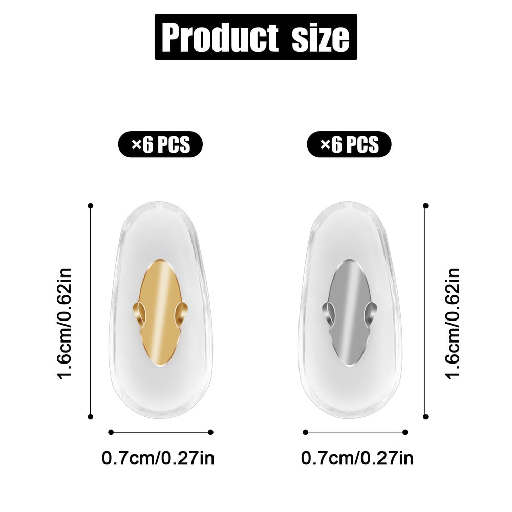 Gold replacement Ray-Ban clip-on nose pad close-up